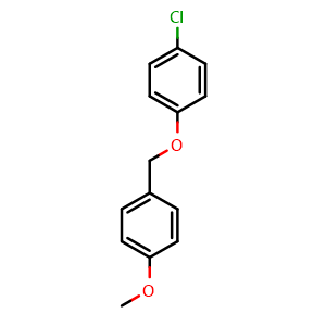 Chemical structure of 1-Chloro-4-[(4-methoxyphenyl)methoxy]benzene , CAS 31574-11-5, AChemBlock AD294159