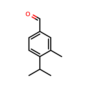 Chemical structure of 3-Methyl-4-(1-methylethyl)benzaldehyde , CAS 40663-69-2, AChemBlock AD294162