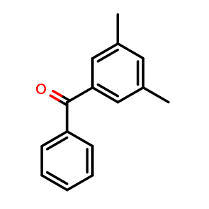 Chemical structure of (3,5-Dimethylphenyl)phenylmethanone , CAS 13319-70-5, AChemBlock AD294183