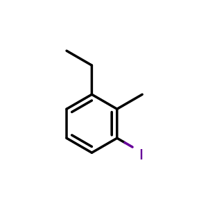 Chemical structure of 1-ethyl-3-iodo-2-methylbenzene , CAS 1369843-21-9, AChemBlock AD294197