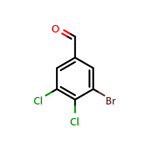 Chemical structure of 3-bromo-4,5-dichlorobenzaldehyde , CAS 960305-17-3, AChemBlock AD294200