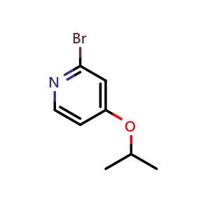 Chemical structure of 2-Bromo-4-(1-methylethoxy)pyridine , CAS 1142194-66-8, AChemBlock AD294233
