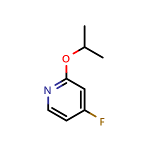 Chemical structure of 4-Fluoro-2-(1-methylethoxy)pyridine , CAS 1394983-09-5, AChemBlock AD294234