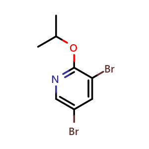 Chemical structure of 3,5-Dibromo-2-isopropyloxypyridine , CAS 1289024-90-3, AChemBlock AD294252