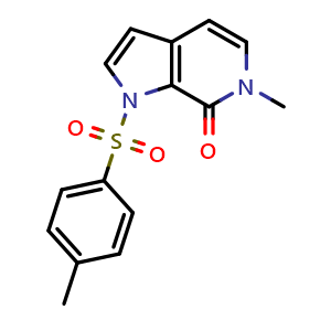 Chemical structure of 6-methyl-1-tosyl-1,6-dihydro-7H-pyrrolo[2,3-c]pyridin-7-one , CAS 2138840-99-8, AChemBlock AD294933