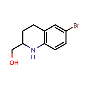 Chemical structure of (6-bromo-1,2,3,4-tetrahydroquinolin-2-yl)methanol , CAS 511230-73-2, AChemBlock AD294936