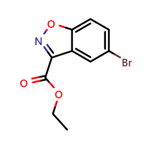Chemical structure of ethyl 5-bromobenzo[d]isoxazole-3-carboxylate , CAS 668969-70-8, AChemBlock AD294937
