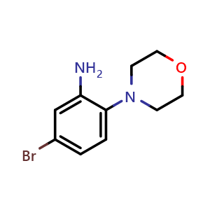 Chemical structure of 5-bromo-2-morpholinoaniline , CAS 91062-48-5, AChemBlock AD294949