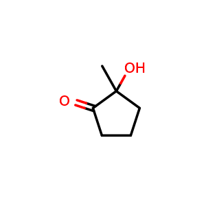 Chemical structure of 2-Hydroxy-2-methylcyclopentanone , CAS 55767-59-4, AChemBlock AD294958