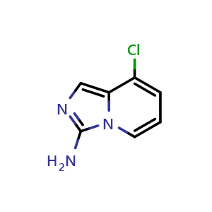 Chemical structure of 8-Chloroimidazo[1,5-a]pyridin-3-amine , CAS 1263058-49-6, AChemBlock AD294959