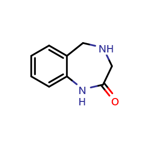 Chemical structure of 4,5-Dihydro-1H-benzo[e][1,4]diazepin-2(3H)-one , CAS 1824-72-2, AChemBlock AD294978