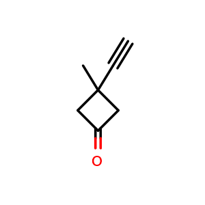 Chemical structure of 3-Ethynyl-3-methylcyclobutanone , CAS 2991917-82-7, AChemBlock AD294981