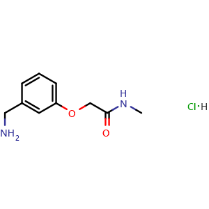 Chemical structure of 2-[3-(Aminomethyl)phenoxy]-N-methylacetamide hydrochloride , CAS 1803561-67-2, AChemBlock AD294992