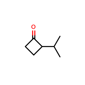 Chemical structure of 2-Isopropylcyclobutanone , CAS 27608-63-5, AChemBlock AD294993
