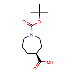Chemical structure of (S)-1-Boc-azepane-4-carboxylic acid , CAS 2411939-36-9, AChemBlock AD295010
