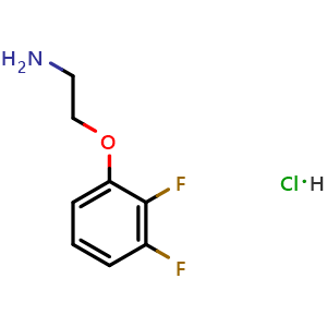 Chemical structure of 2-(2,3-Difluorophenoxy)ethanamine hydrochloride , CAS 2410803-14-2, AChemBlock AD295011