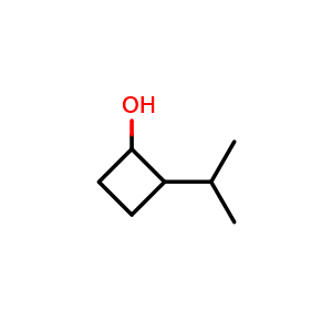 Chemical structure of 2-Isopropylcyclobutanol , CAS 1823517-16-3, AChemBlock AD295025