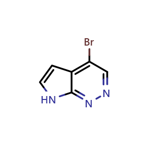 Chemical structure of 4-Bromo-7H-pyrrolo[2,3-c]pyridazine , CAS 1269823-70-2, AChemBlock AD295051