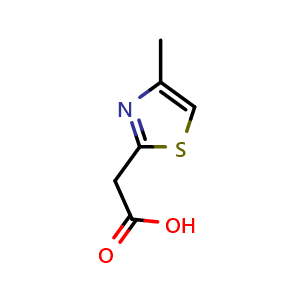 Chemical structure of 2-(4-Methylthiazol-2-yl)acetic acid , CAS 637347-92-3, AChemBlock AD295055
