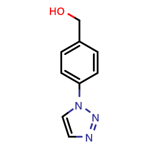 Chemical structure of 4-(1H-1,2,3-Triazol-1-yl)benzyl Alcohol , CAS 887590-19-4, AChemBlock AD295057