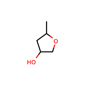 Chemical structure of 5-Methyltetrahydrofuran-3-ol , CAS 29848-43-9, AChemBlock AD295066