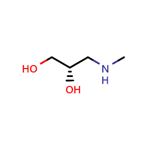 Chemical structure of (S)-3-(Methylamino)propane-1,2-diol , CAS 847490-63-5, AChemBlock AD295070