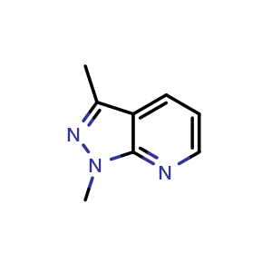 Chemical structure of 1,3-Dimethyl-1H-pyrazolo[3,4-b]pyridine , CAS 116834-97-0, AChemBlock AD295075