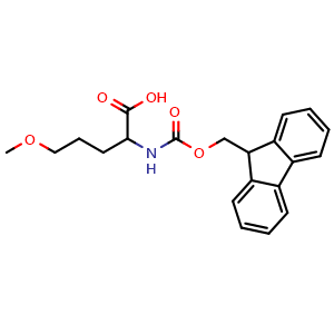 Chemical structure of N-Fmoc-5-methoxy-DL-norvaline , CAS 1483389-52-1, AChemBlock AD295097
