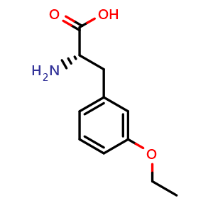 Chemical structure of 3-Ethoxy-L-phenylalanine , CAS 1269842-82-1, AChemBlock AD295114