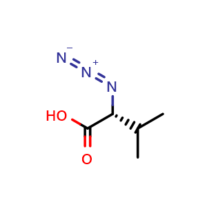 Chemical structure of (R)-2-Azido-3-methylbutanoic acid , CAS 40224-49-5, AChemBlock AD295117