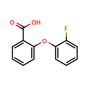 Chemical structure of 2-(2-Fluorophenoxy)-benzoic acid , CAS 2795-61-1, AChemBlock AD295124