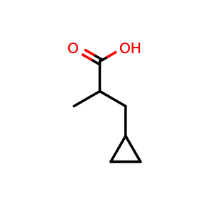 Chemical structure of a-Methyl-cyclopropanepropanoic acid , CAS 60129-30-8, AChemBlock AD295128