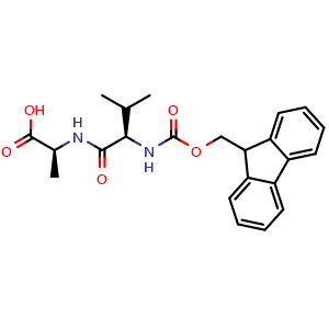 Chemical structure of N-Fmoc-D-valyl-L-alanine , CAS 1877299-99-4, AChemBlock AD295148