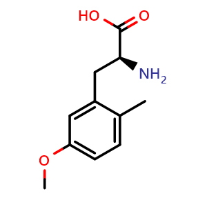 Chemical structure of 5-Methoxy-2-methyl-L-phenylalanine , CAS 1270284-21-3, AChemBlock AD295150