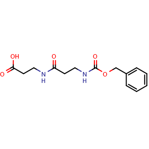 Chemical structure of 3-(3-Cbz-aminopropanamido)propanoic acid , CAS 69281-02-3, AChemBlock AD295161