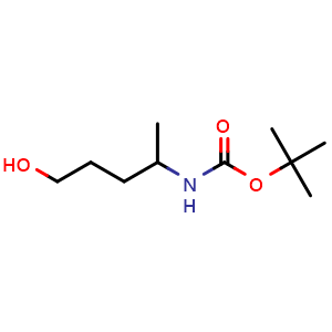 Chemical structure of N-Boc-4-aminopentan-1-ol , CAS 179412-96-5, AChemBlock AD295164