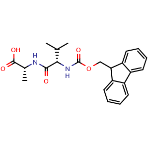Chemical structure of N-Fmoc-L-valyl-D-alanine , CAS 2171208-10-7, AChemBlock AD295169