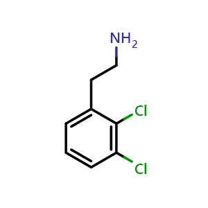 Chemical structure of 2-(2,3-Dichlorophenyl)ethanamine , CAS 34164-43-7, AChemBlock AD295170