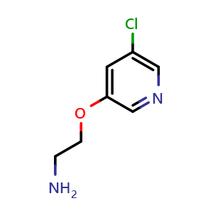 Chemical structure of 3-(2-Aminoethoxy)-5-chloropyridine , CAS 497949-30-1, AChemBlock AD295176