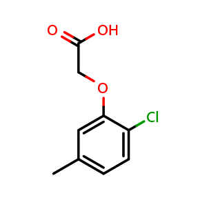 Chemical structure of 2-(2-Chloro-5-methylphenoxy)acetic acid , CAS 1556-00-9, AChemBlock AD295179