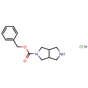Chemical structure of 2-Cbz-octahydropyrrolo[3,4-c]pyrrole hydrochloride , CAS 2701596-55-4, AChemBlock AD295180