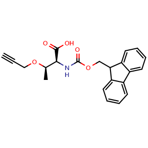 Chemical structure of N-Fmoc-O-2-propyn-1-yl-L-threonine , CAS 2382382-06-9, AChemBlock AD295185