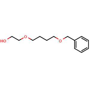 Chemical structure of 2-[4-(Phenylmethoxy)butoxy]ethanol , CAS 2361118-95-6, AChemBlock AD295190
