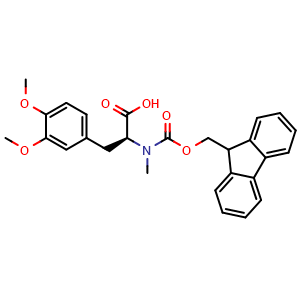 Chemical structure of N-Fmoc-N-methyl-3,4-dimethoxy-L-phenylalanine , CAS 2973753-24-9, AChemBlock AD295208