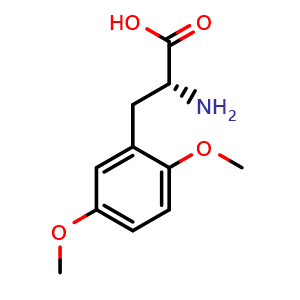 Chemical structure of 2,5-Dimethoxy-D-phenylalanine , CAS 1241684-06-9, AChemBlock AD295232