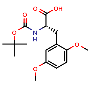 Chemical structure of N-Boc-2,5-dimethoxy-L-phenylalanine , CAS 153888-07-4, AChemBlock AD295233