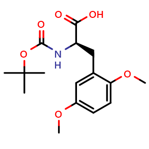 Chemical structure of N-Boc-2,5-dimethoxy-D-phenylalanine , CAS 261380-32-9, AChemBlock AD295234