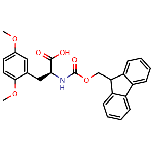 Chemical structure of N-Fmoc-2,5-dimethoxy-L-phenylalanine , CAS 1260591-68-1, AChemBlock AD295236