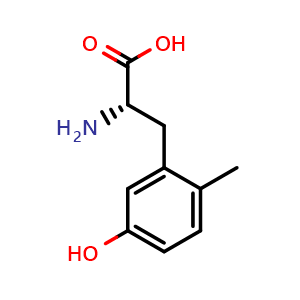 Chemical structure of 5-Hydroxy-2-methyl-L-phenylalanine , CAS 1270036-41-3, AChemBlock AD295246