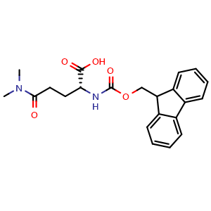 Chemical structure of N2-Fmoc-N5,N5-dimethyl-D-glutamine , CAS 2773434-25-4, AChemBlock AD295261